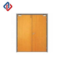 Steel frame Wood panel Door Entry Double Main Wooden Door fire rated wood office doors